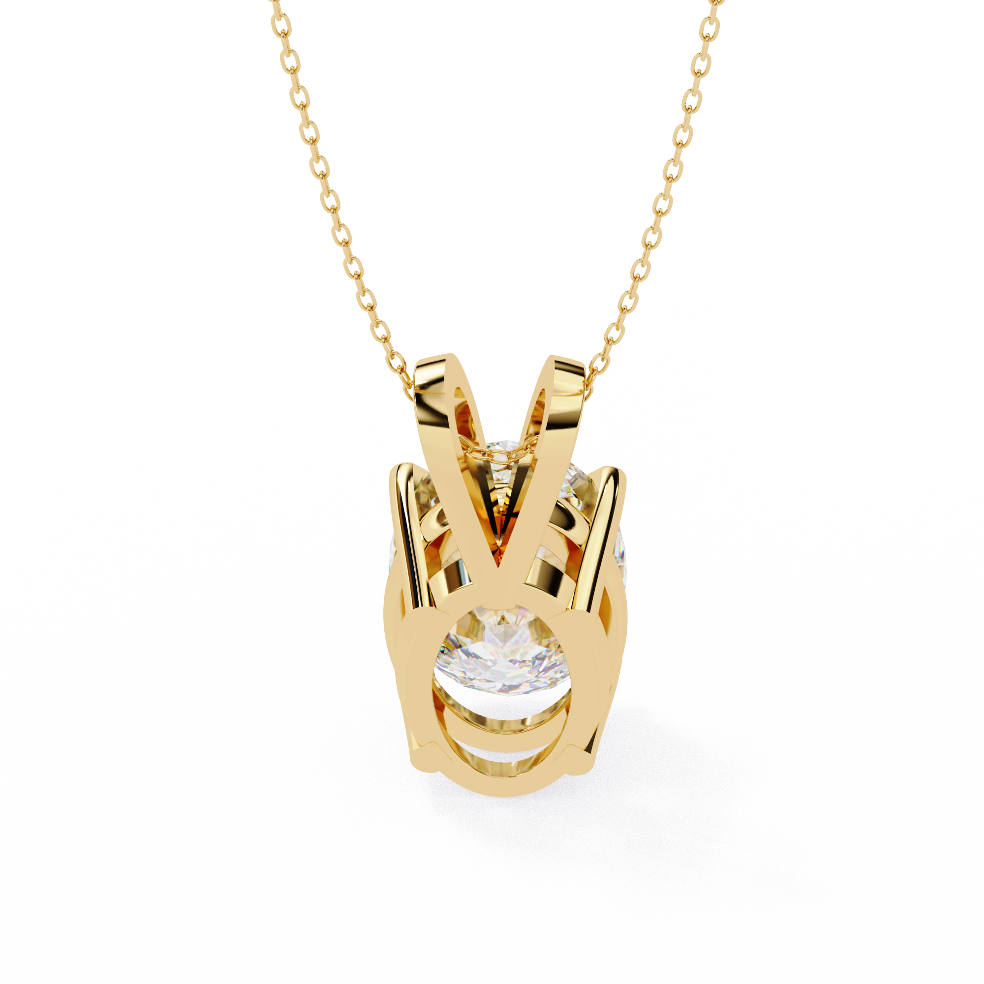 Gold Pavé Lozenge Pendant
