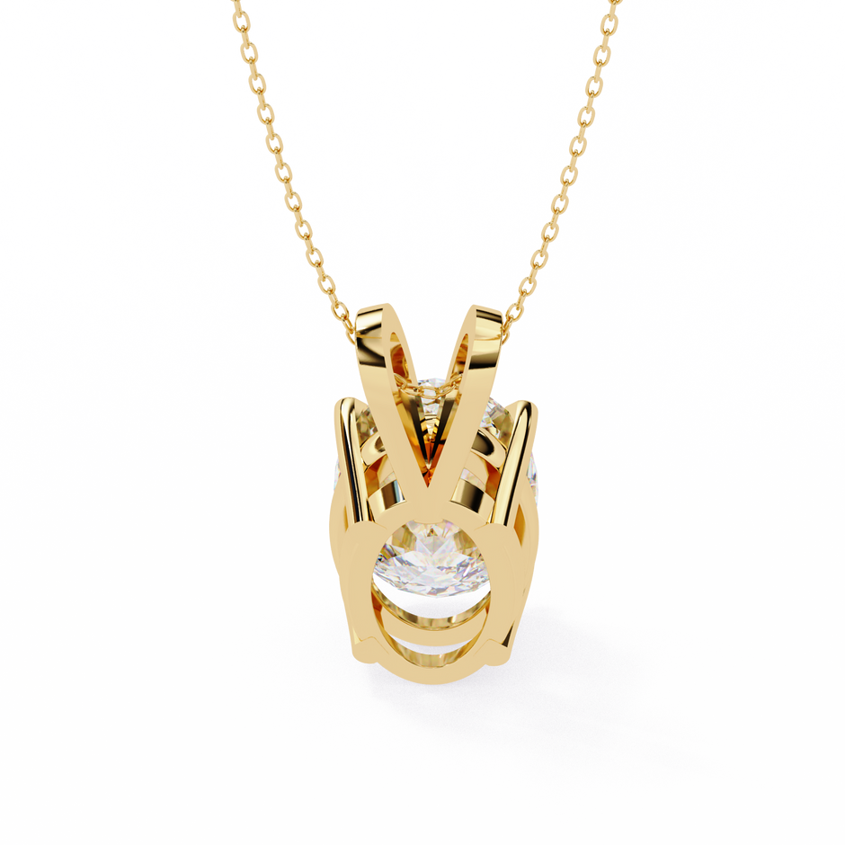 Gold Pavé Lozenge Pendant