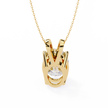 Gold Pavé Lozenge Pendant