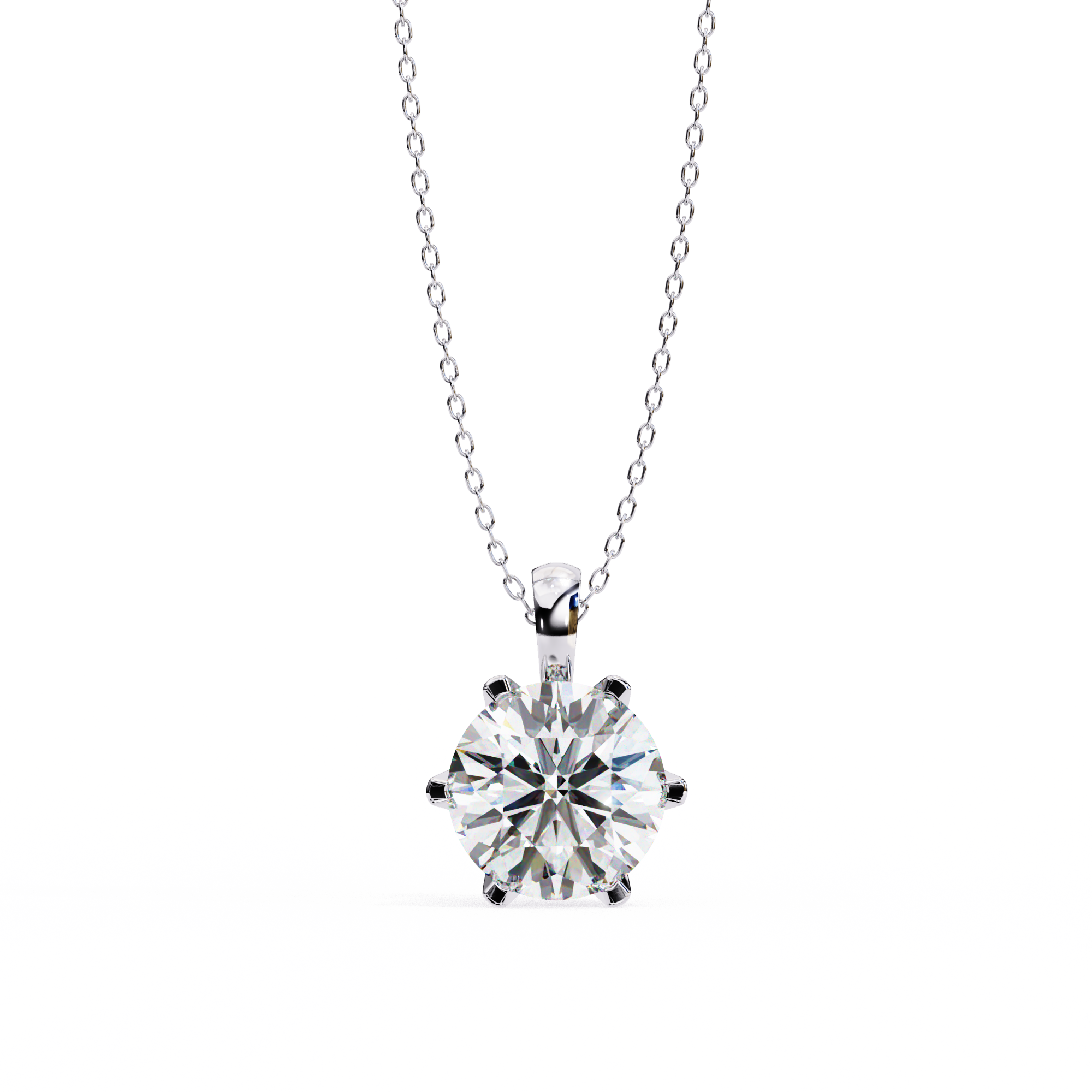 Diamond Circle Halo Pendant