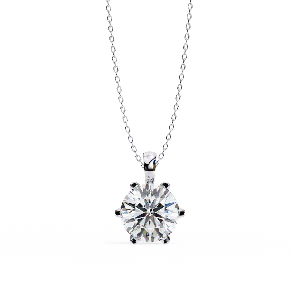 Diamond Circle Halo Pendant