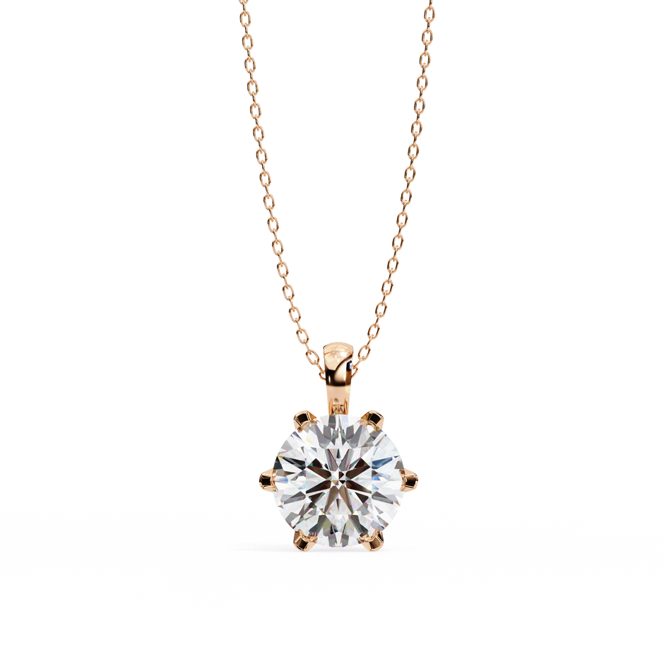 Diamond Circle Halo Pendant