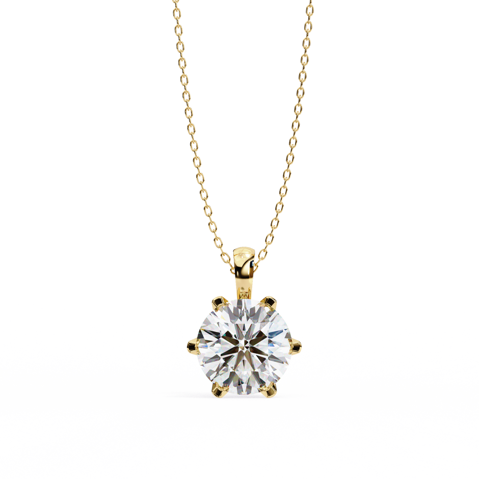 Diamond Circle Halo Pendant