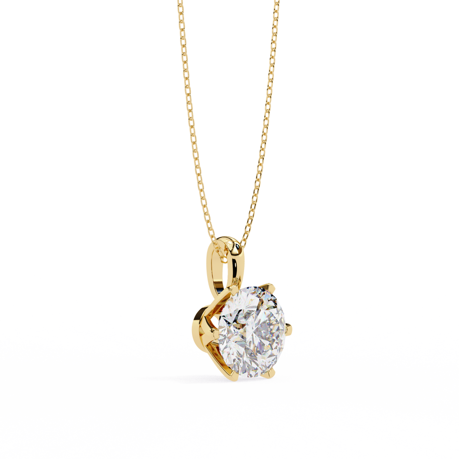 Diamond Circle Halo Pendant