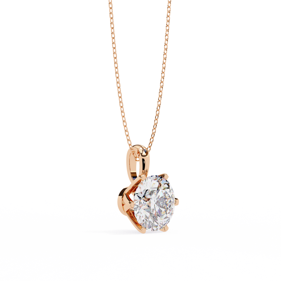 Diamond Circle Halo Pendant