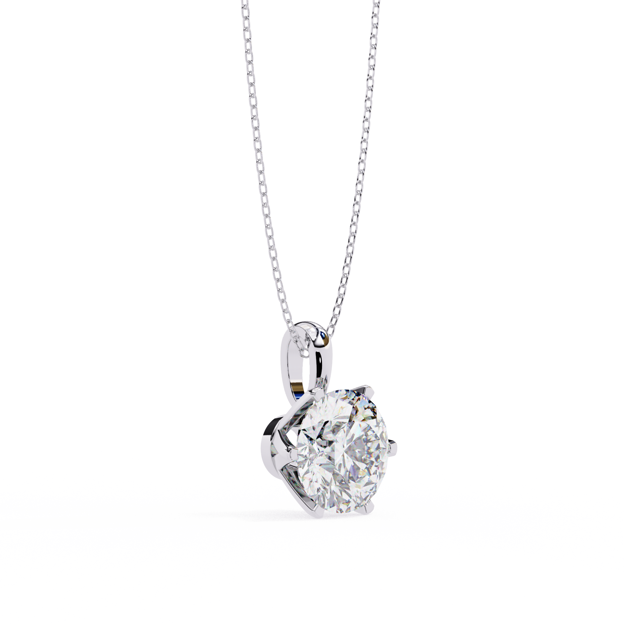 Diamond Circle Halo Pendant
