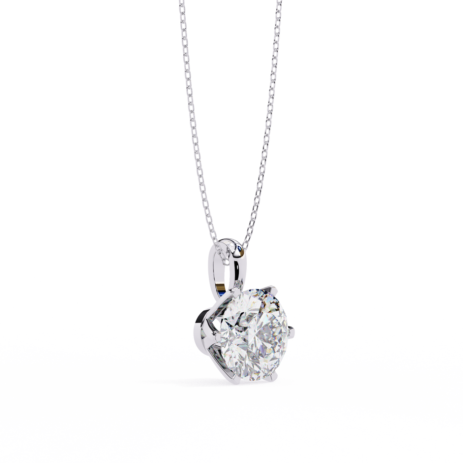 Diamond Circle Halo Pendant