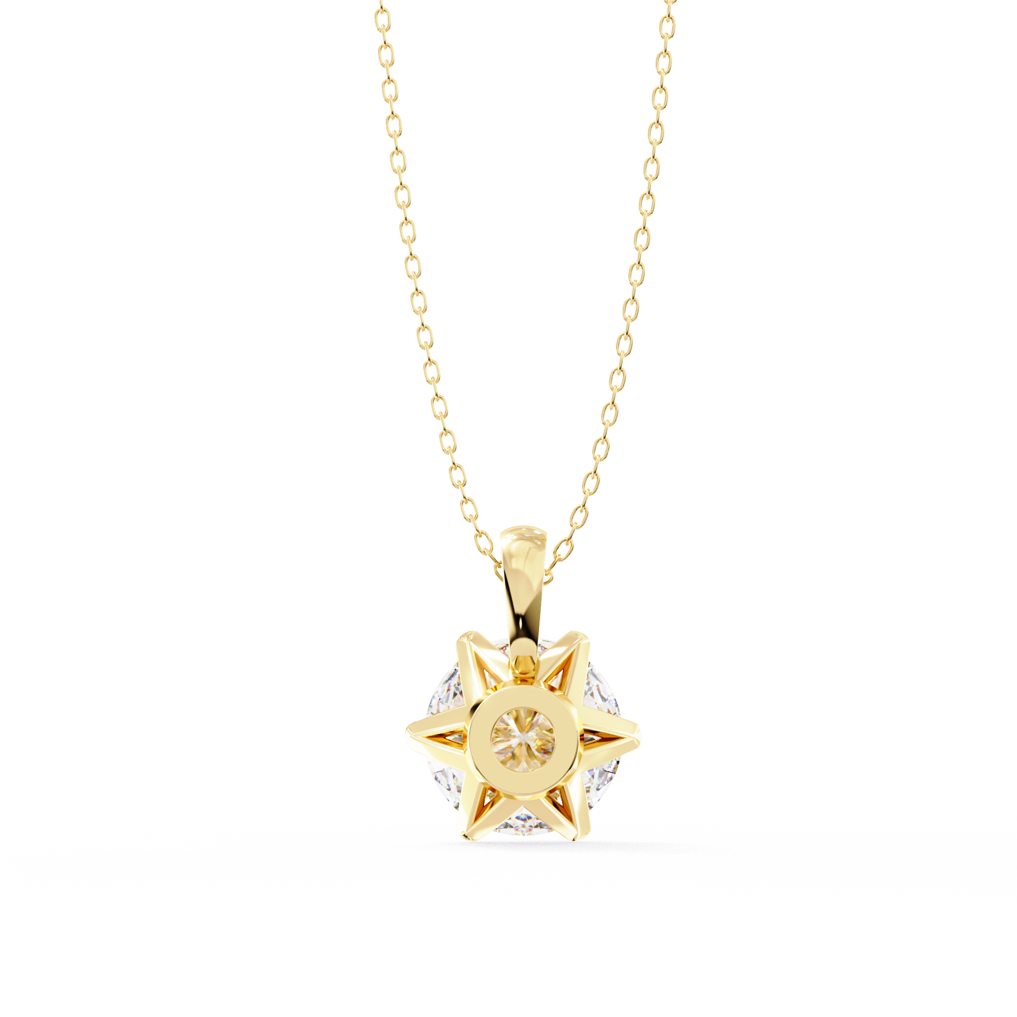 Diamond Circle Halo Pendant