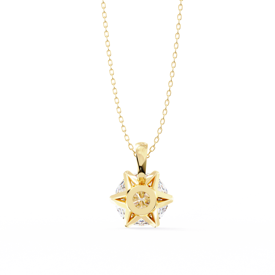 Diamond Circle Halo Pendant