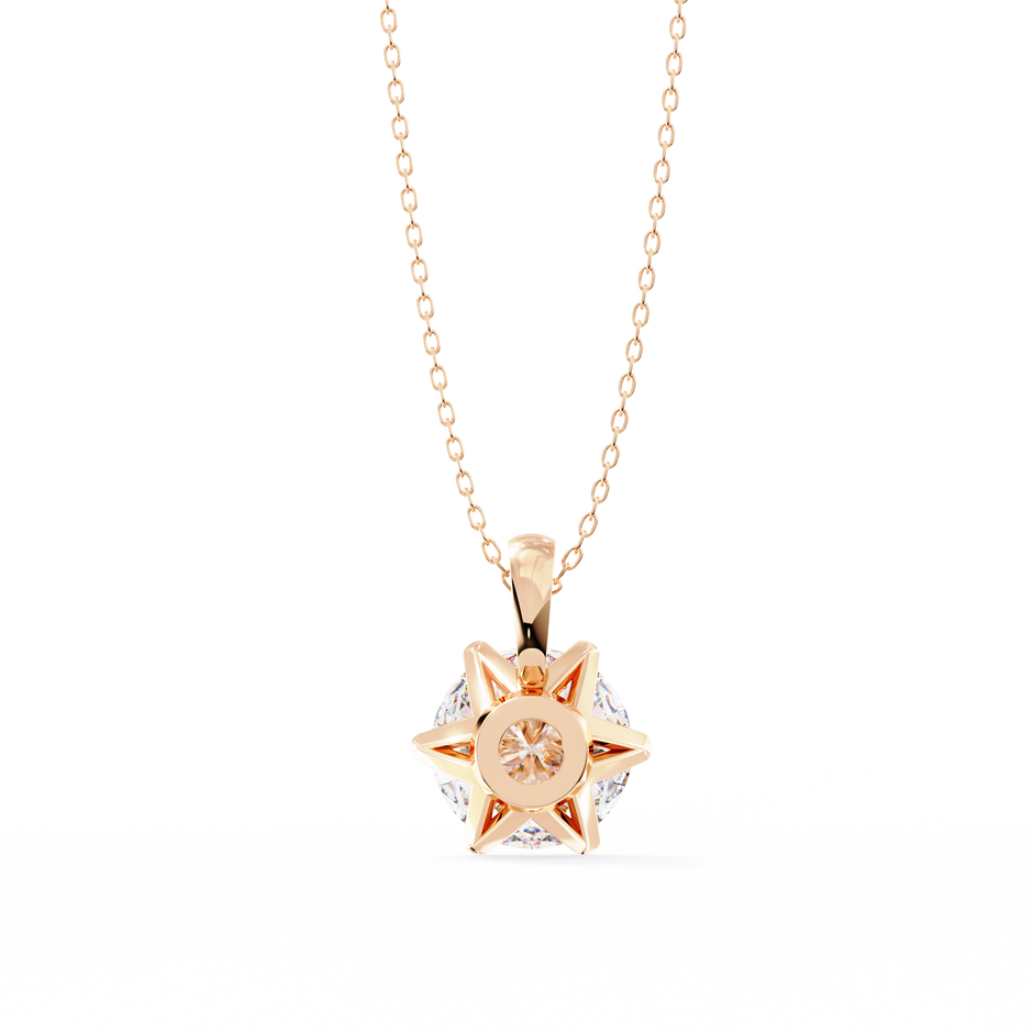 Diamond Circle Halo Pendant