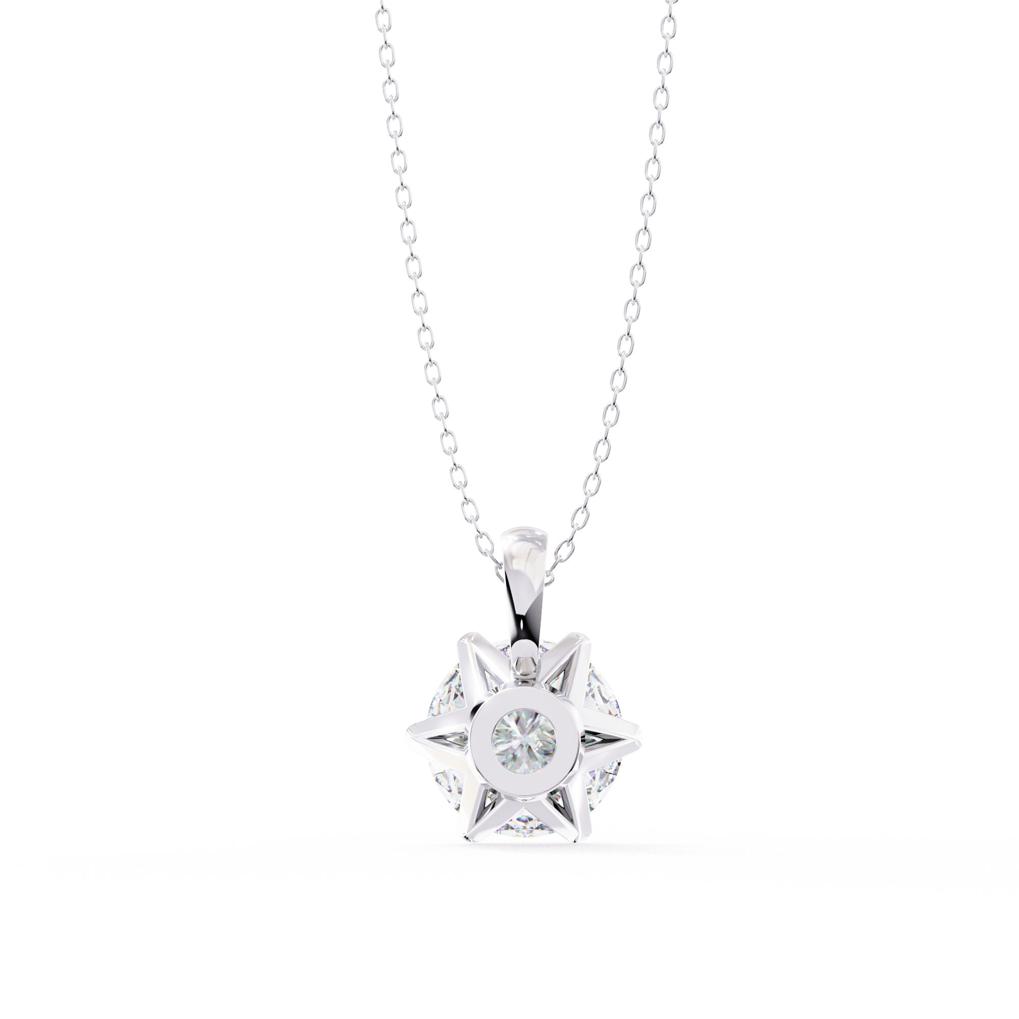 Diamond Circle Halo Pendant
