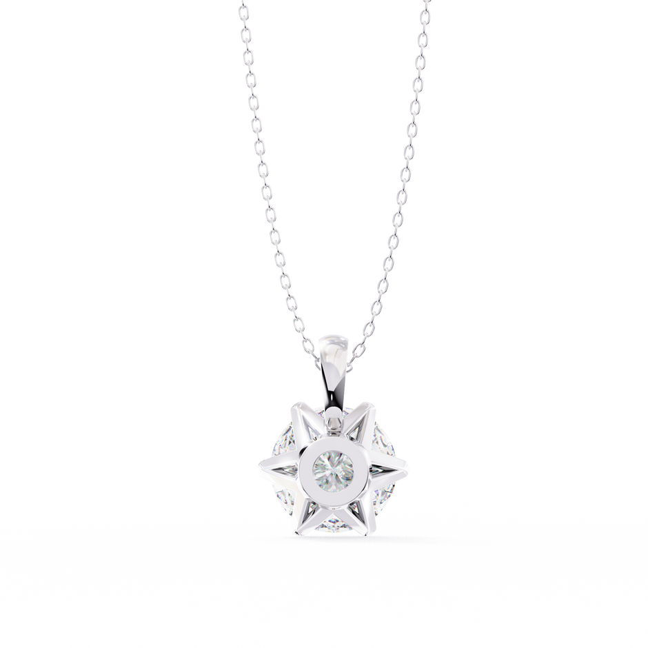 Diamond Circle Halo Pendant