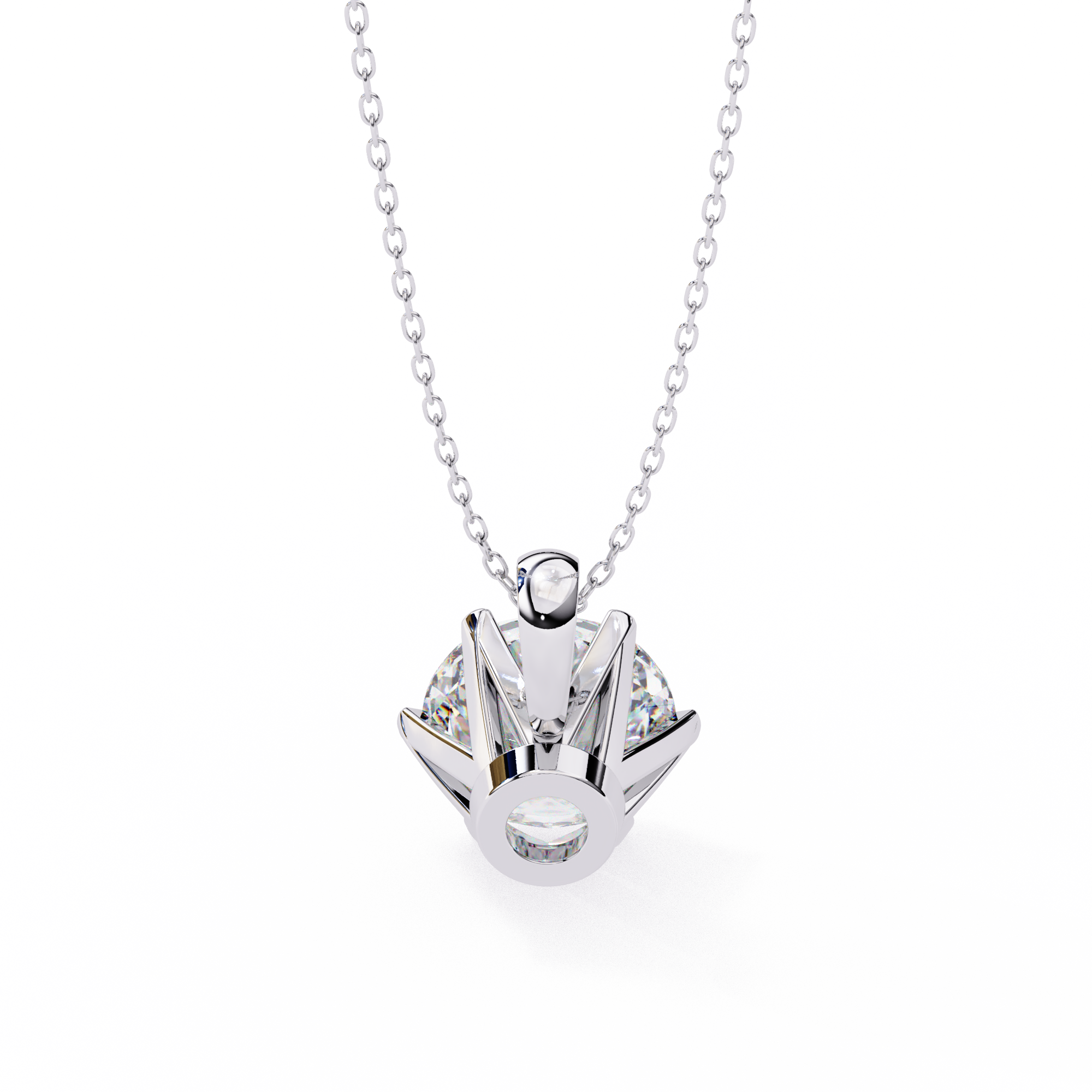Diamond Circle Halo Pendant