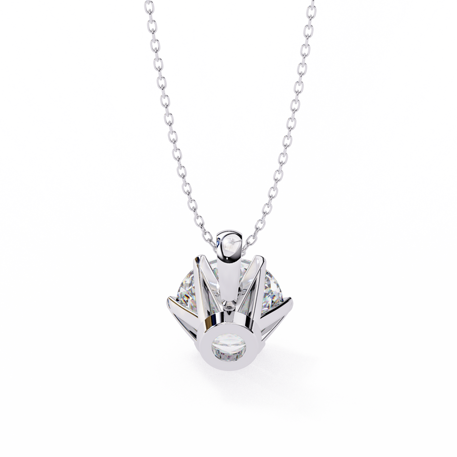 Diamond Circle Halo Pendant