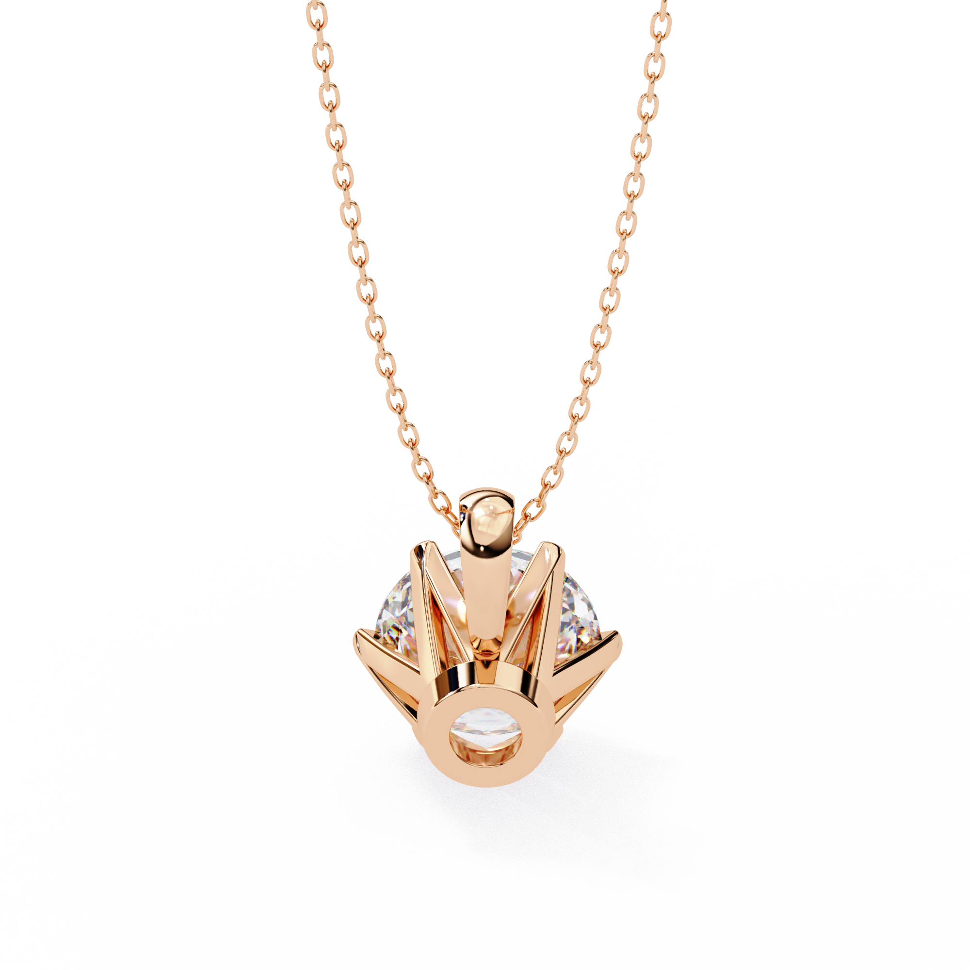 Diamond Circle Halo Pendant
