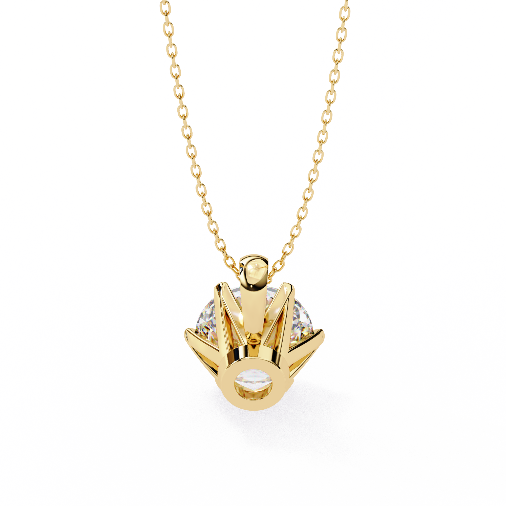 Diamond Circle Halo Pendant