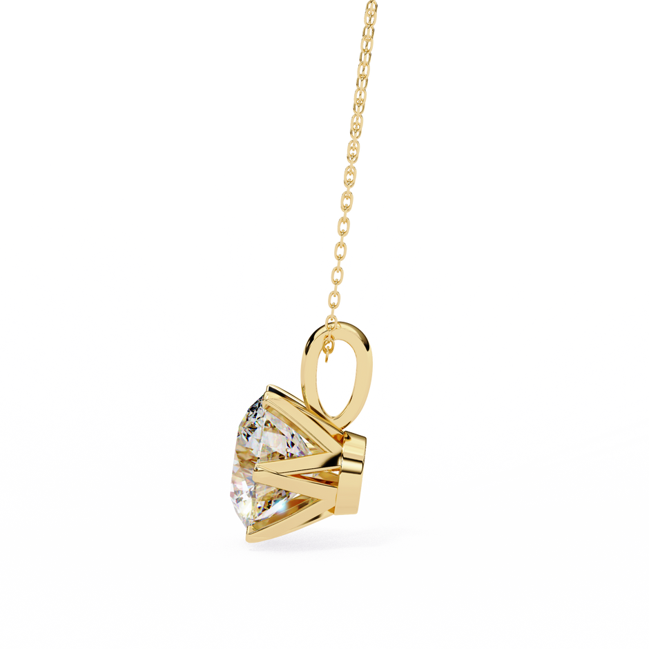 Diamond Circle Halo Pendant