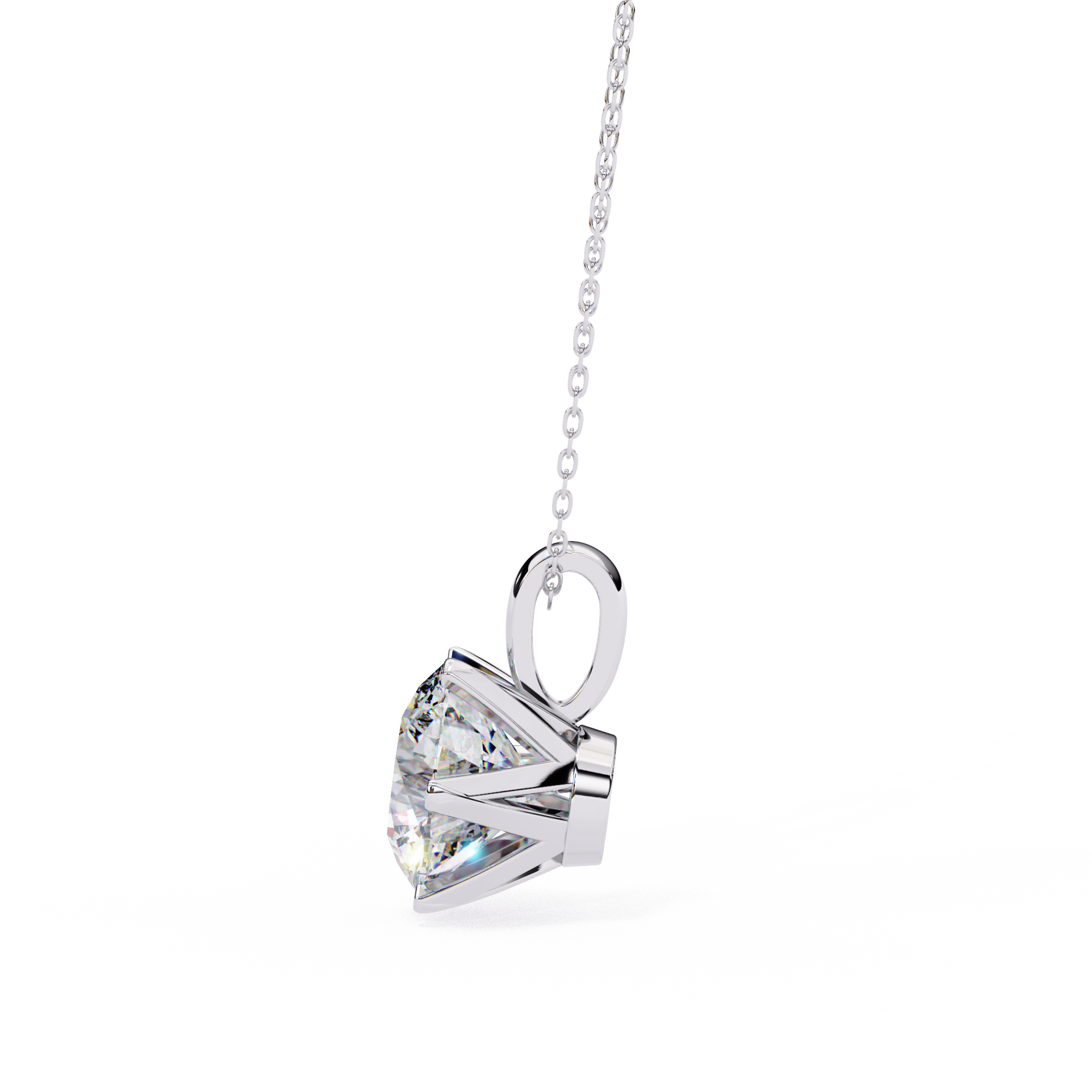 Diamond Circle Halo Pendant