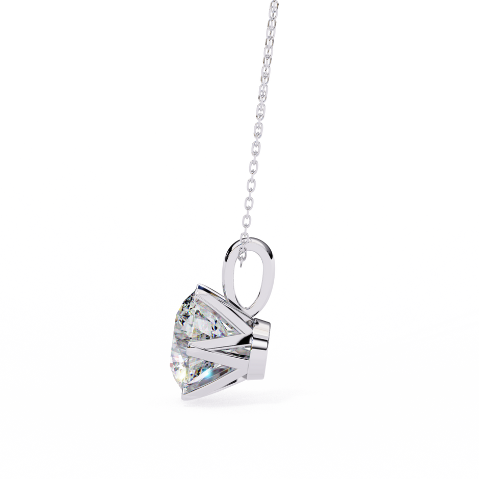 Diamond Circle Halo Pendant