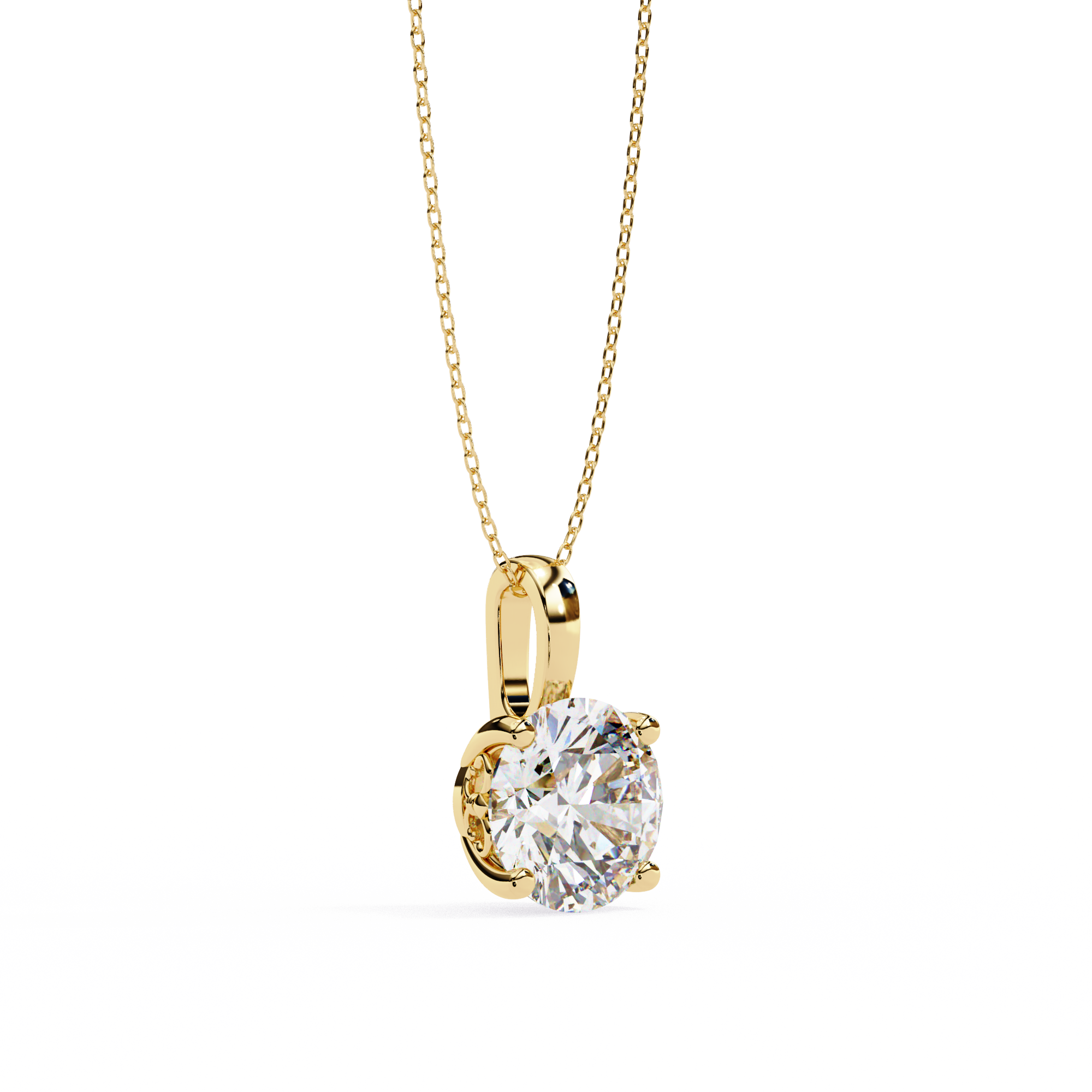 Crescent Diamond Pendant