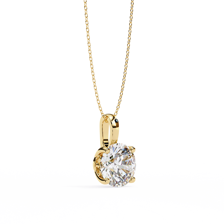 Crescent Diamond Pendant