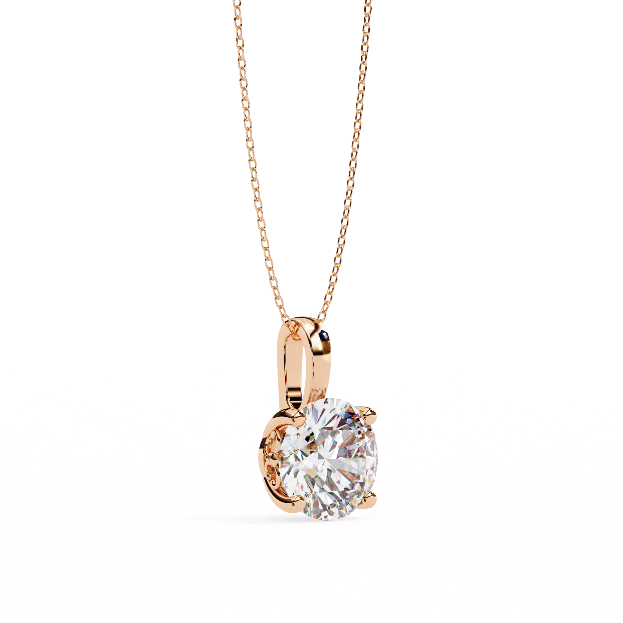 Crescent Diamond Pendant