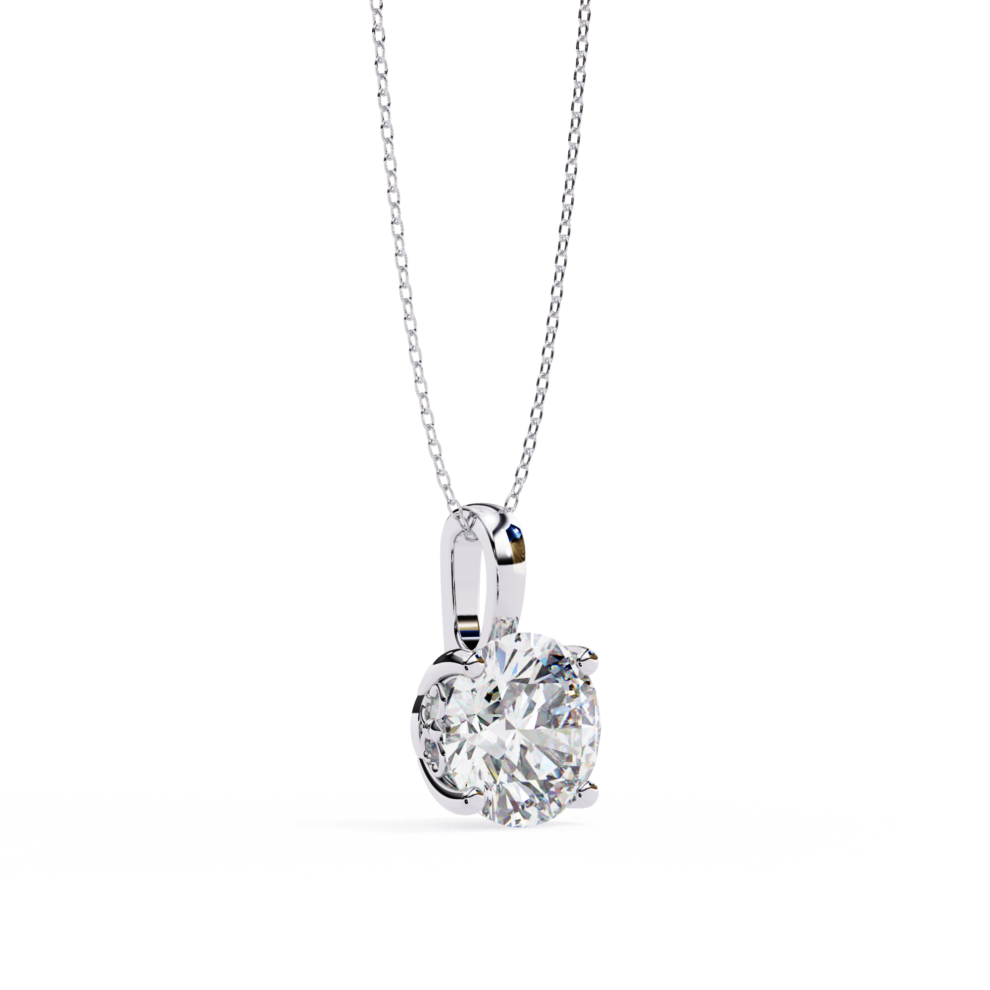 Crescent Diamond Pendant