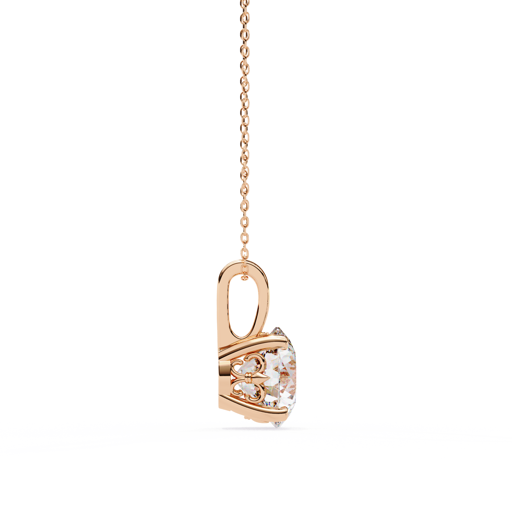 Crescent Diamond Pendant