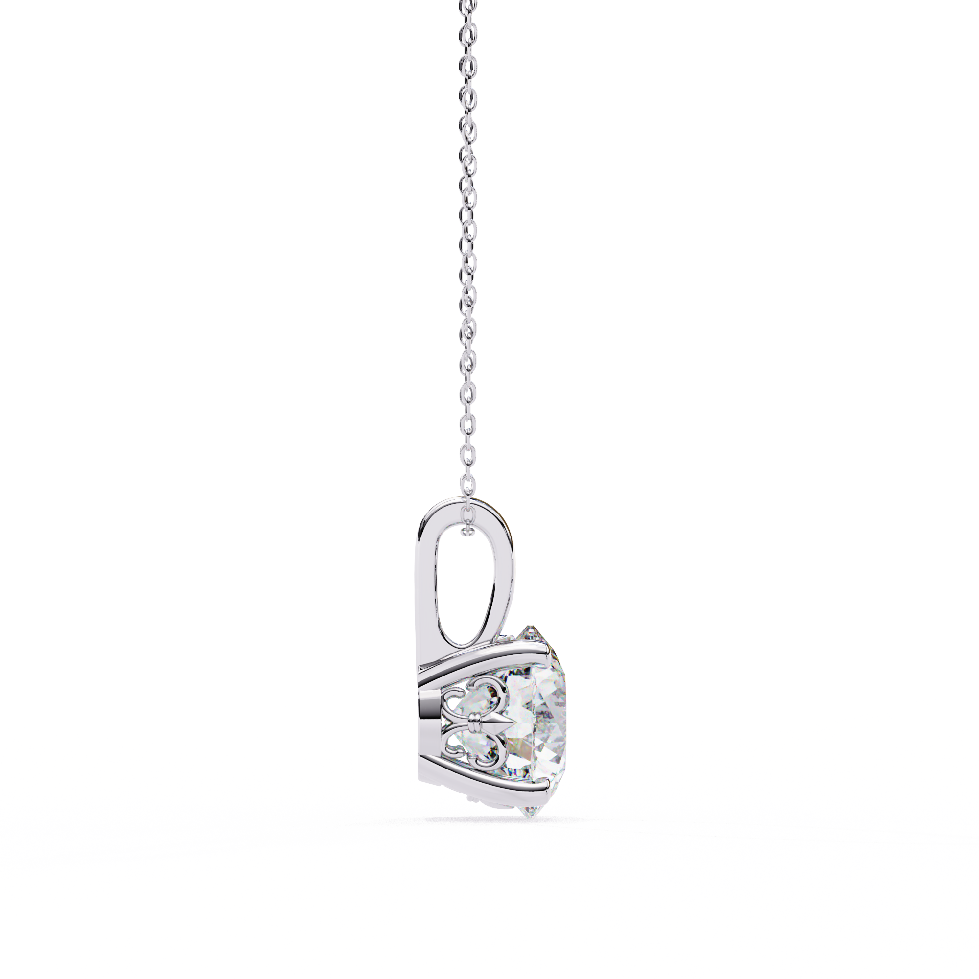 Crescent Diamond Pendant