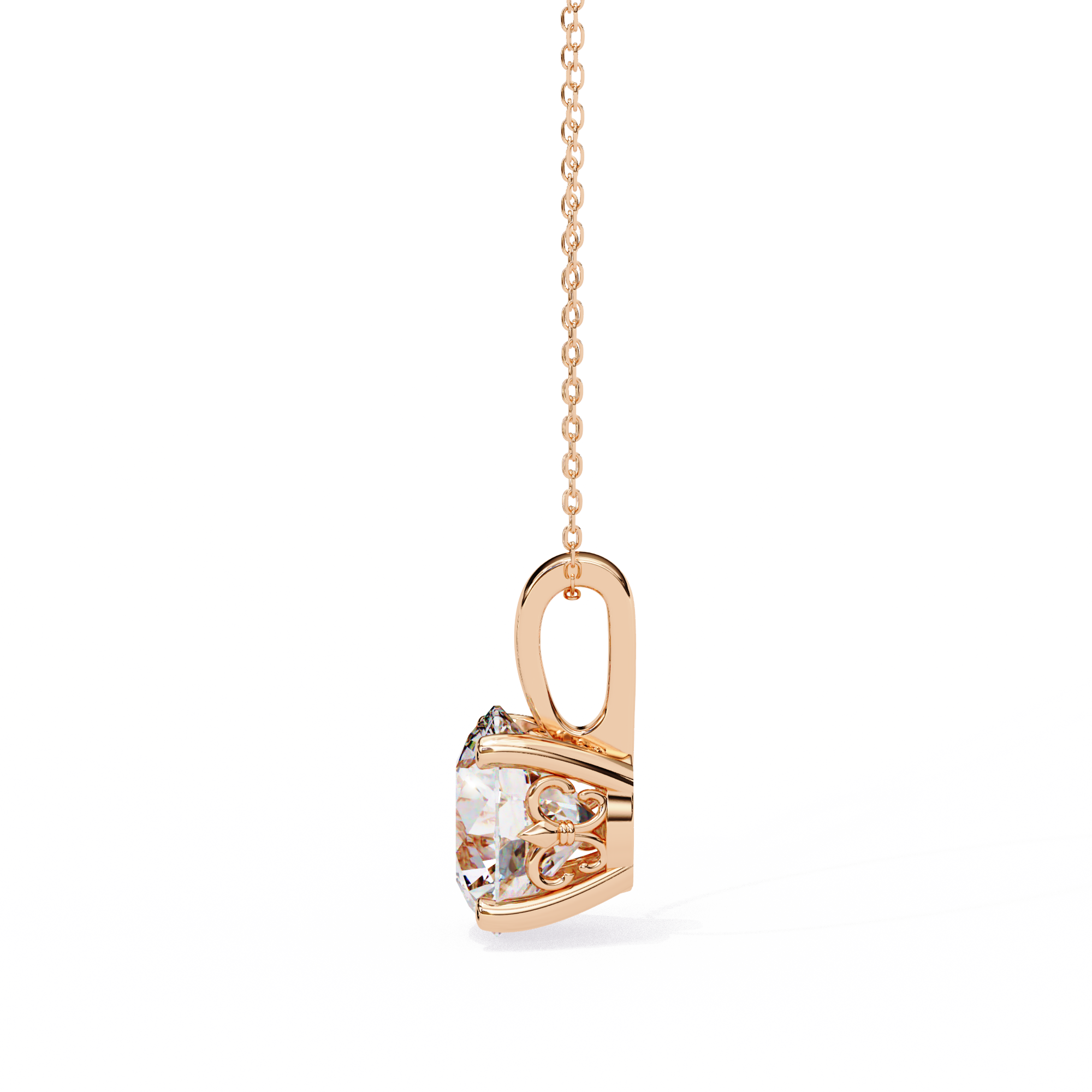 Crescent Diamond Pendant