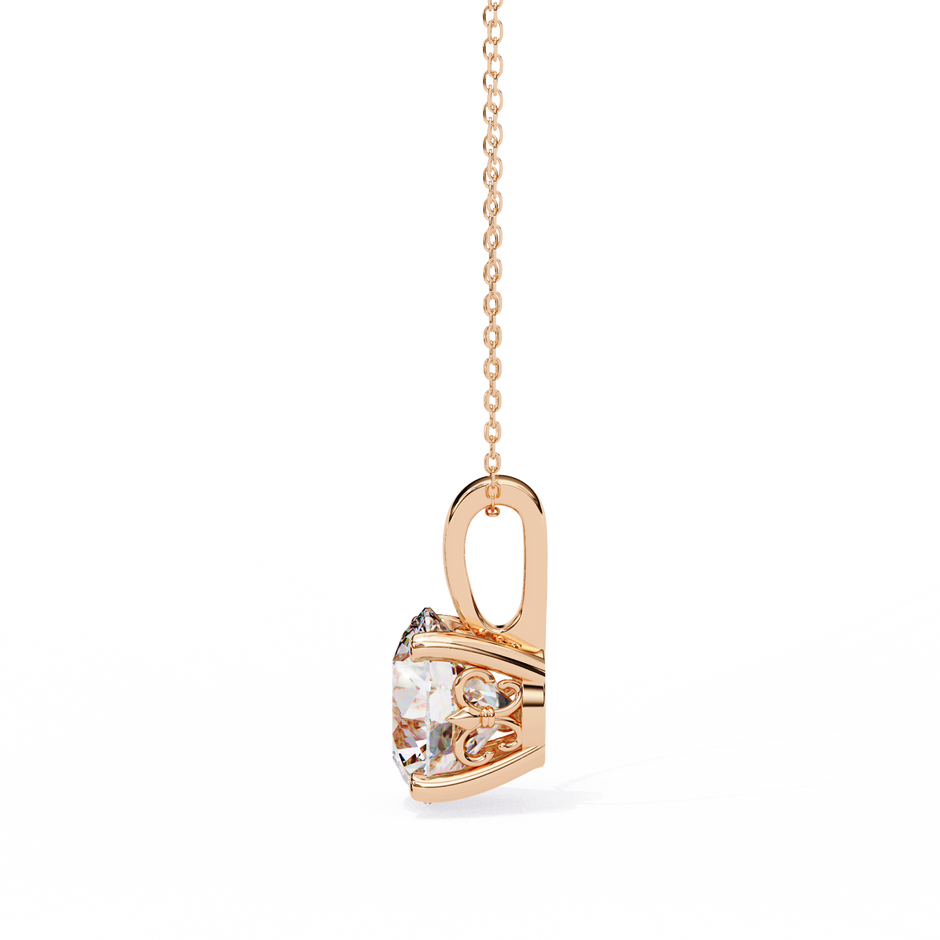 Crescent Diamond Pendant