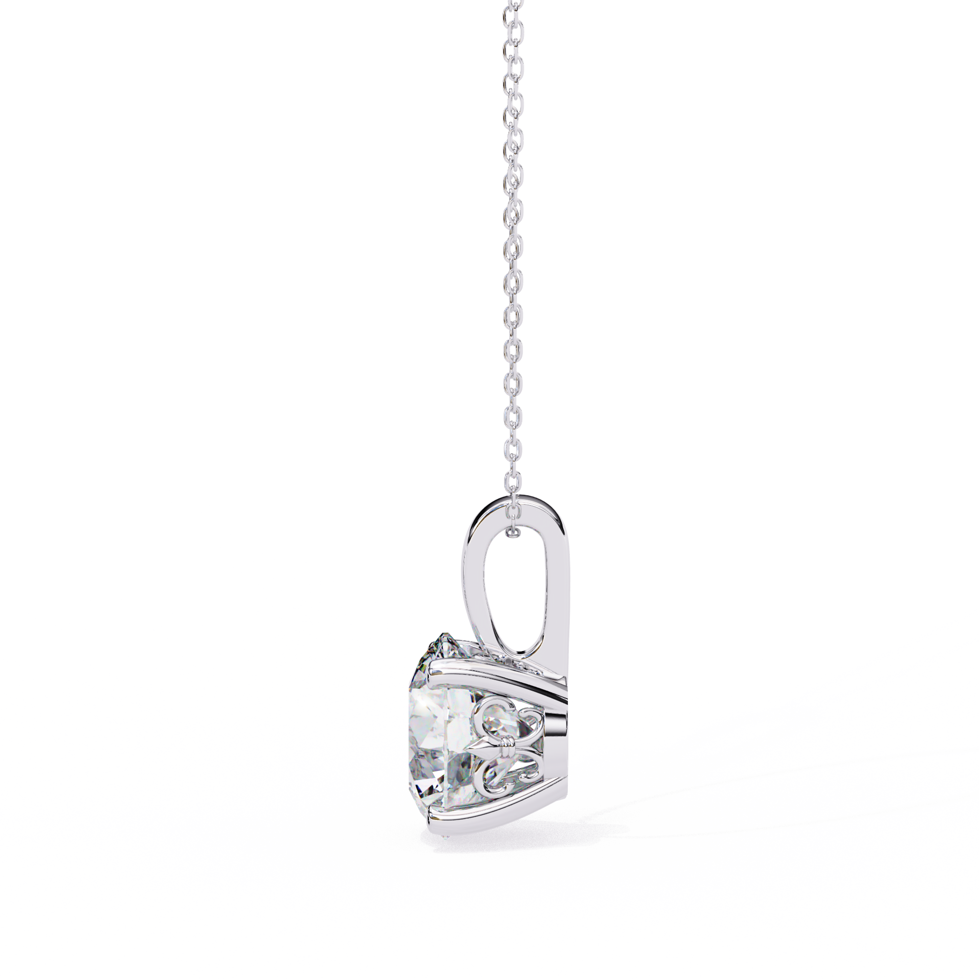 Crescent Diamond Pendant