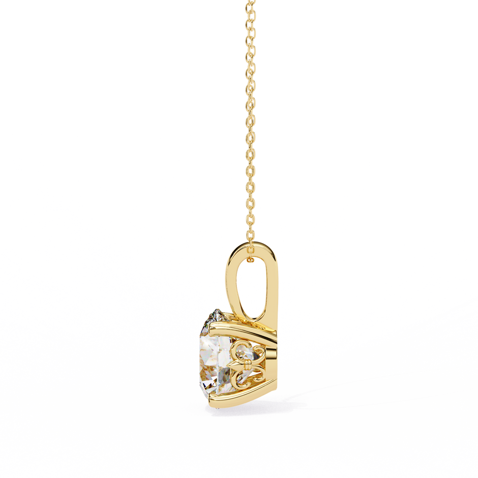 Crescent Diamond Pendant