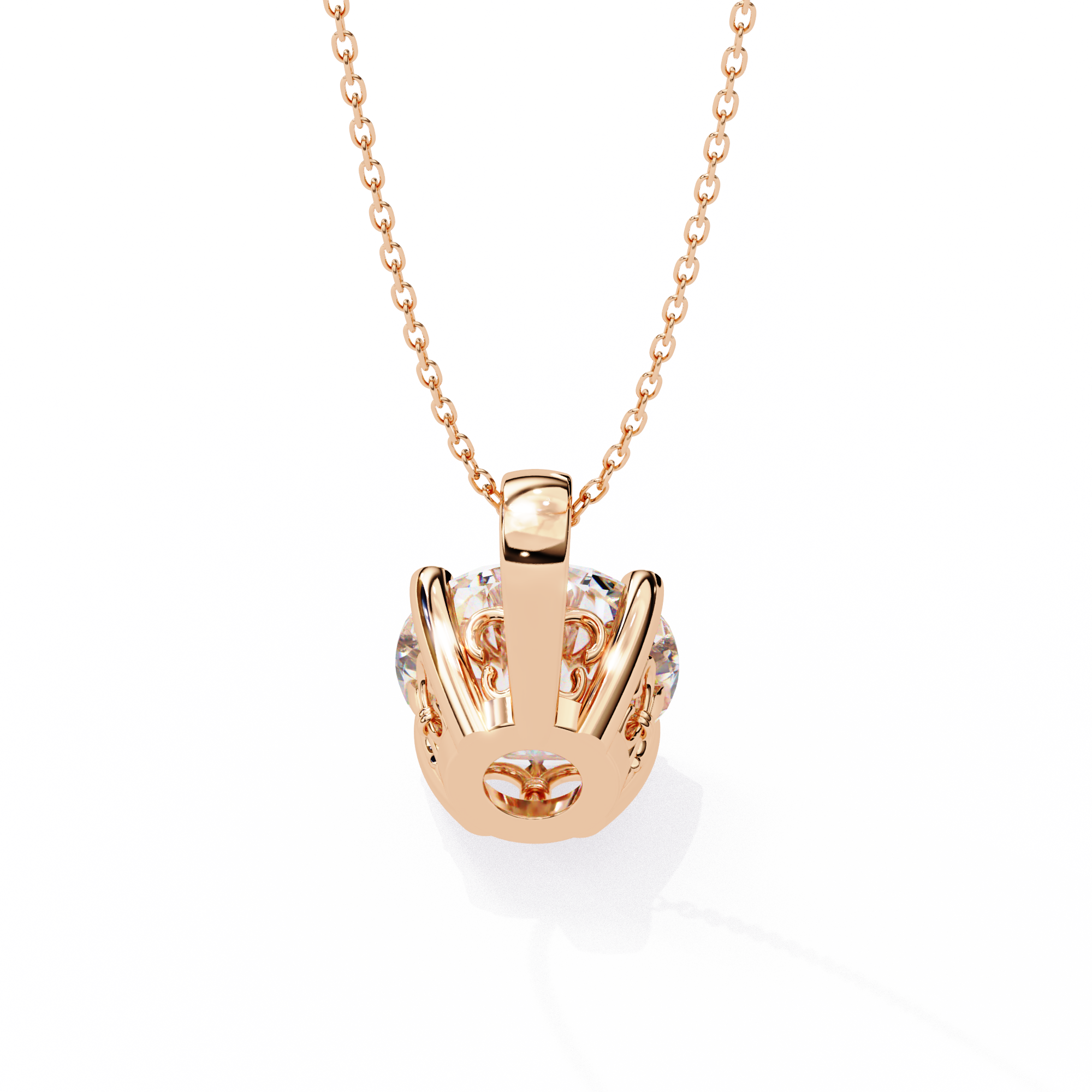 Crescent Diamond Pendant
