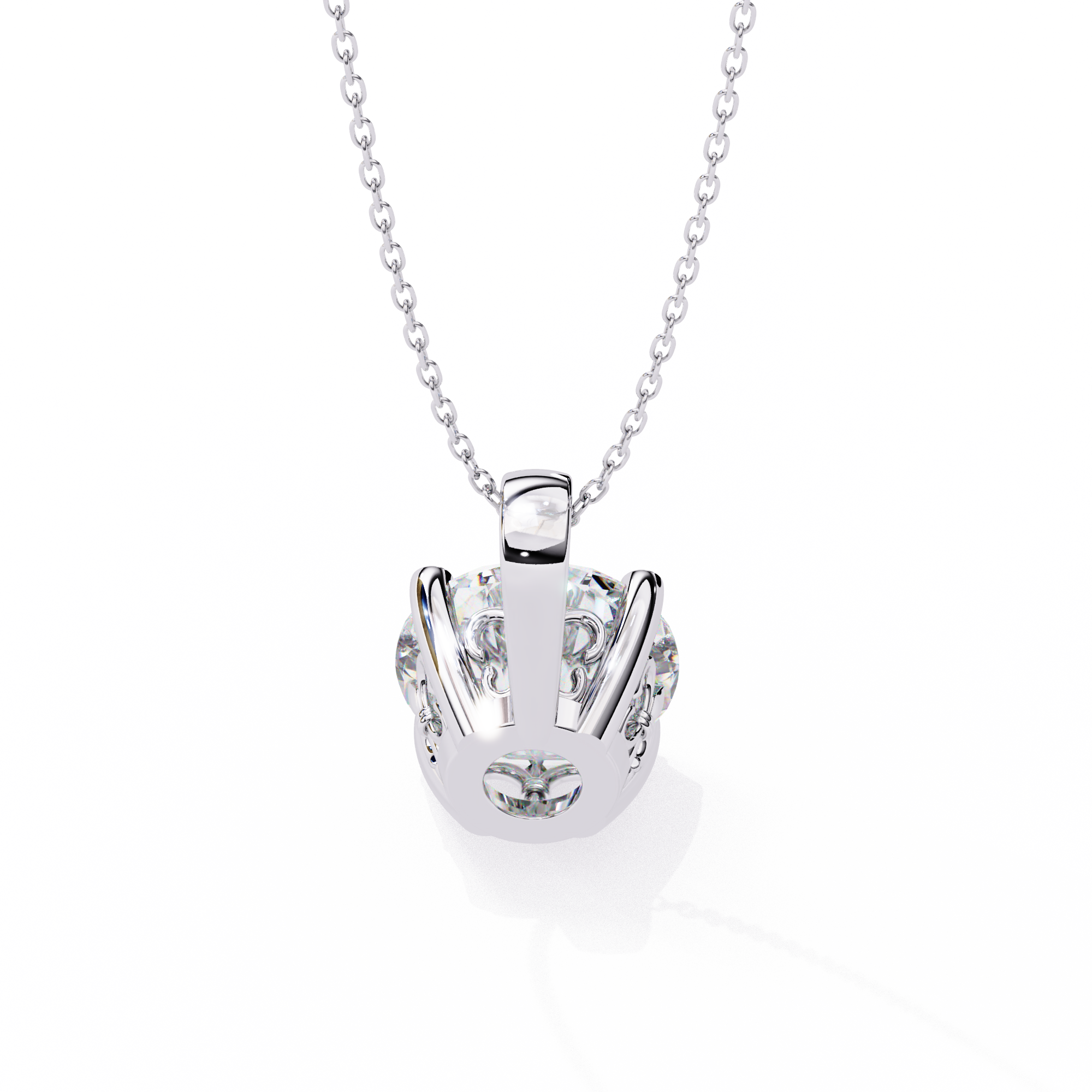 Crescent Diamond Pendant
