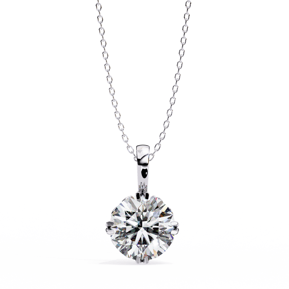 Petite Diamond Halo Pendant