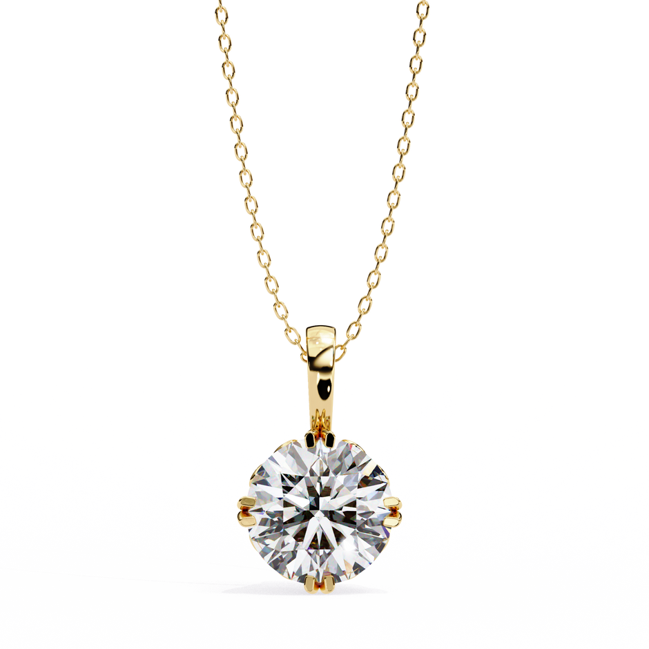 Petite Diamond Halo Pendant