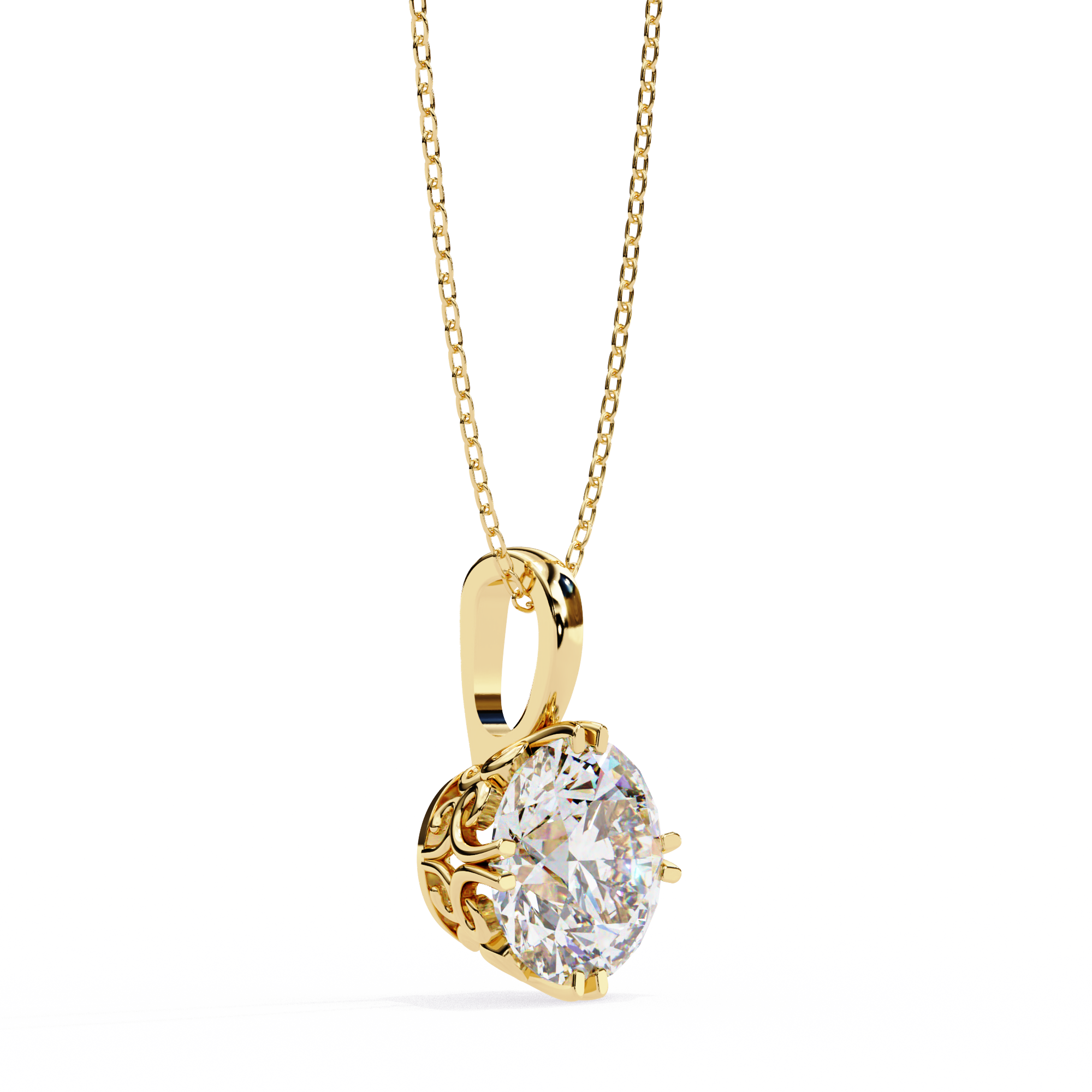 Petite Diamond Halo Pendant