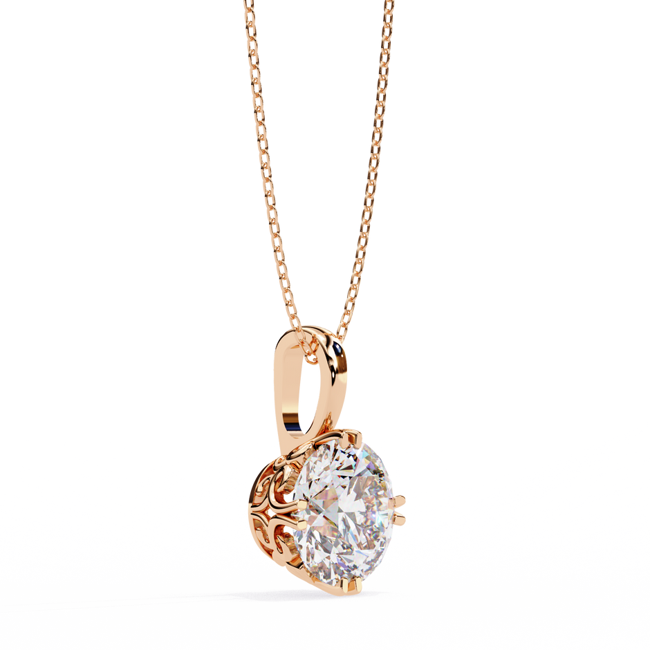 Petite Diamond Halo Pendant
