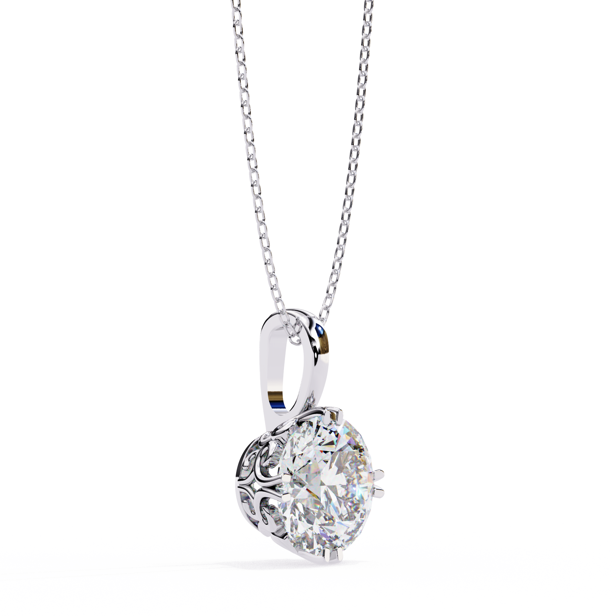Petite Diamond Halo Pendant