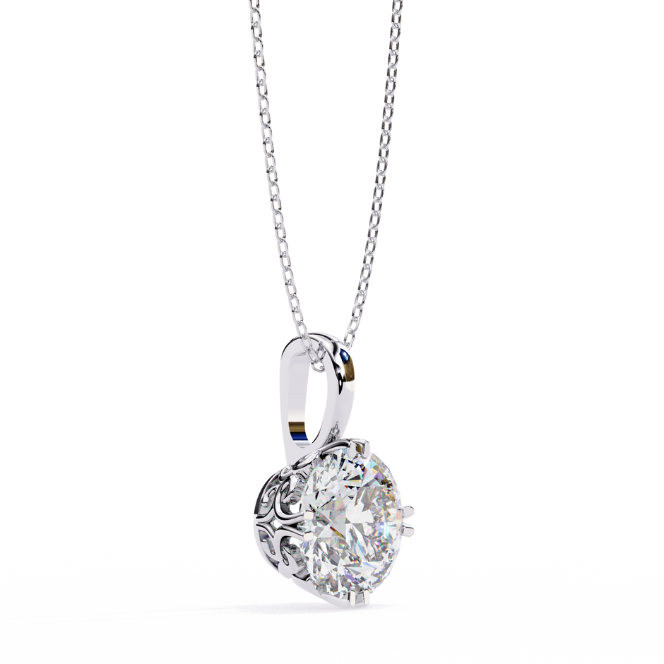 Petite Diamond Halo Pendant