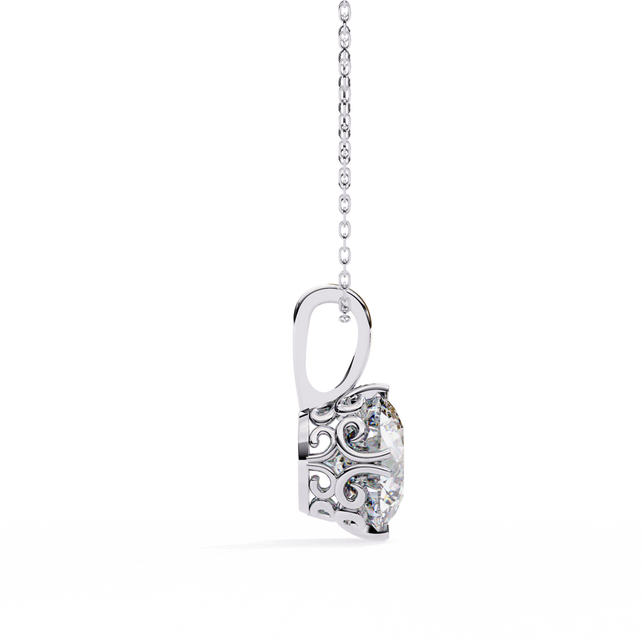 Petite Diamond Halo Pendant