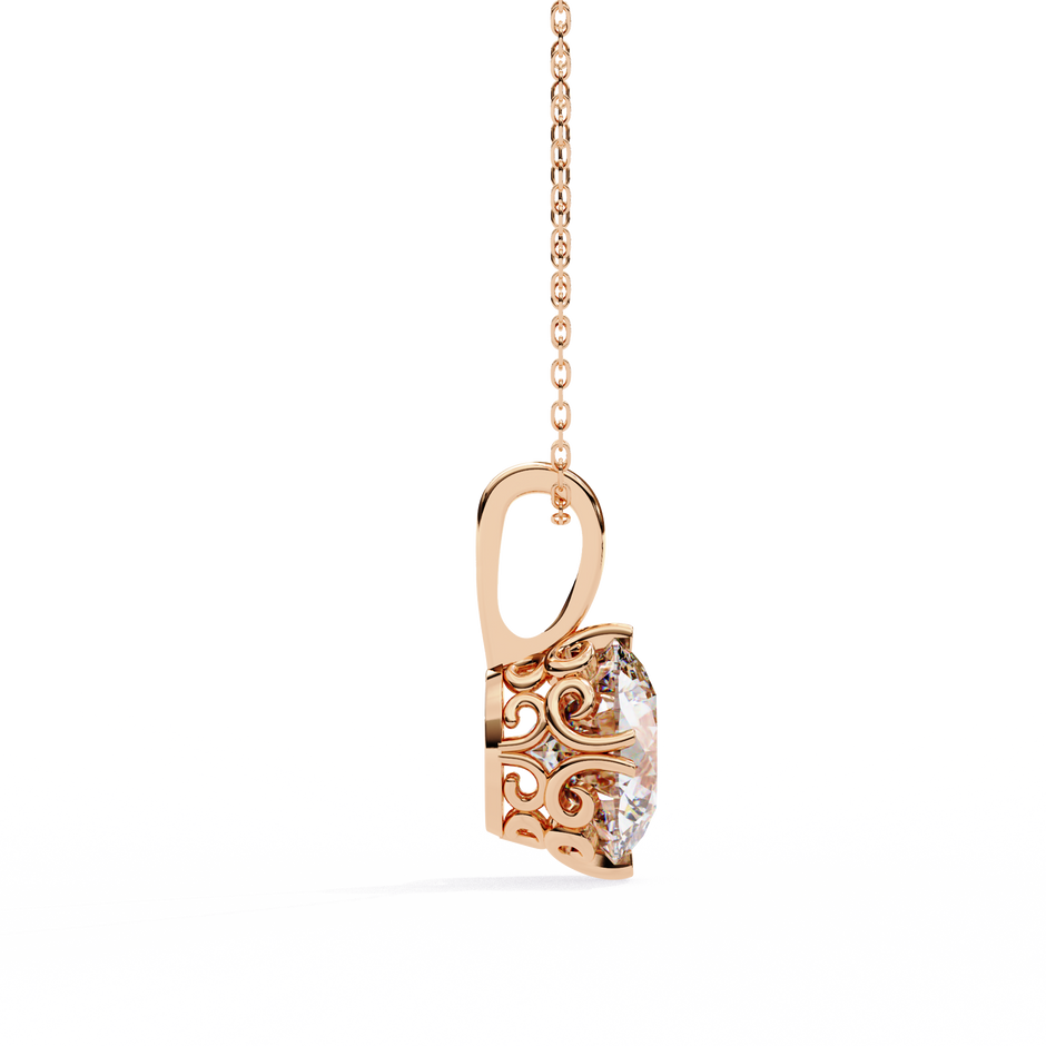 Petite Diamond Halo Pendant