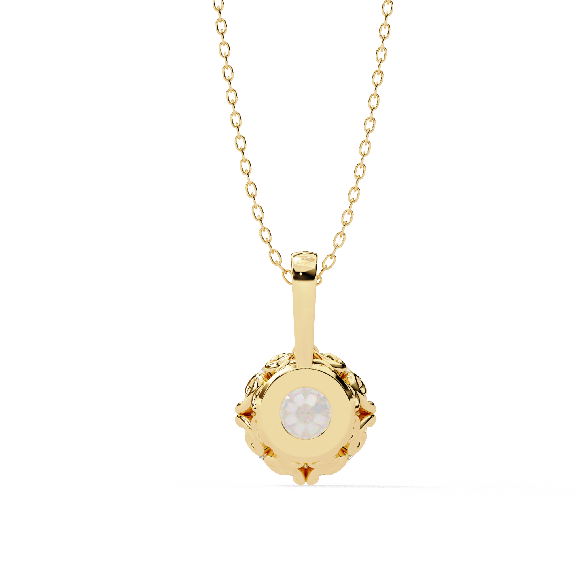 Petite Diamond Halo Pendant