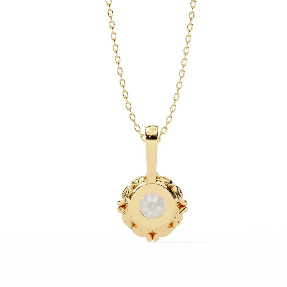 Petite Diamond Halo Pendant