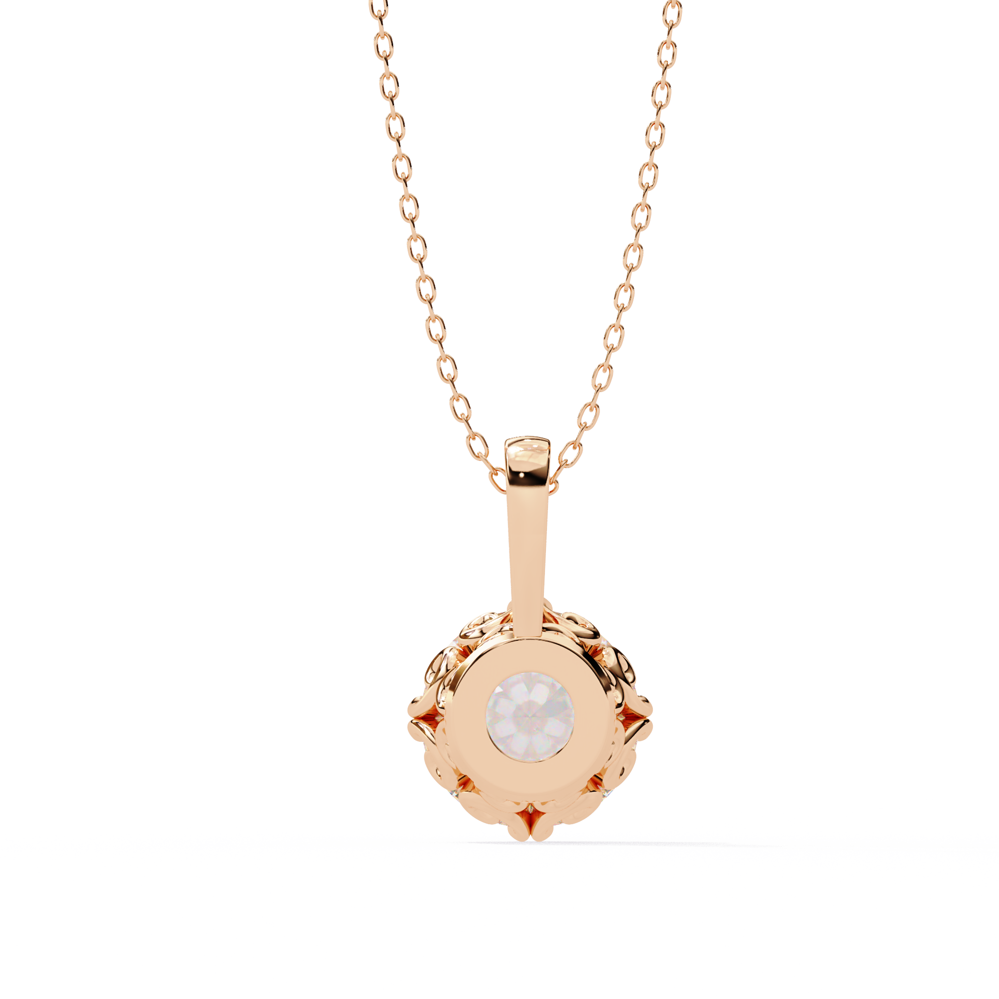 Petite Diamond Halo Pendant