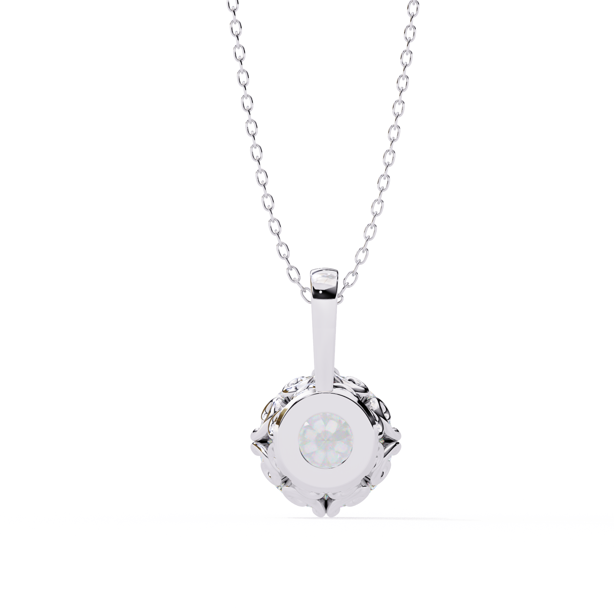 Petite Diamond Halo Pendant