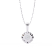 Petite Diamond Halo Pendant