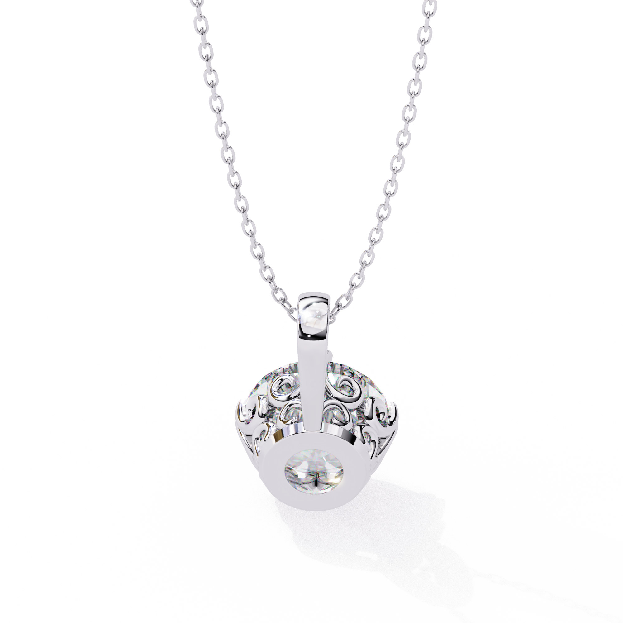 Petite Diamond Halo Pendant
