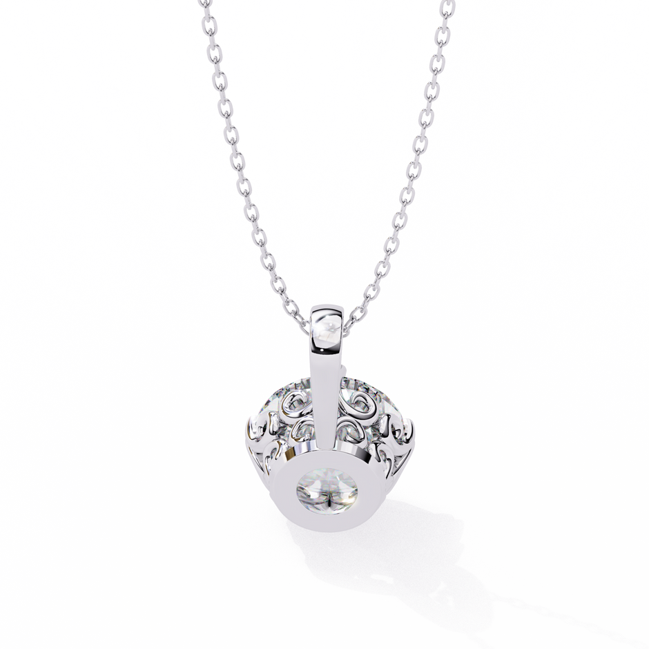Petite Diamond Halo Pendant